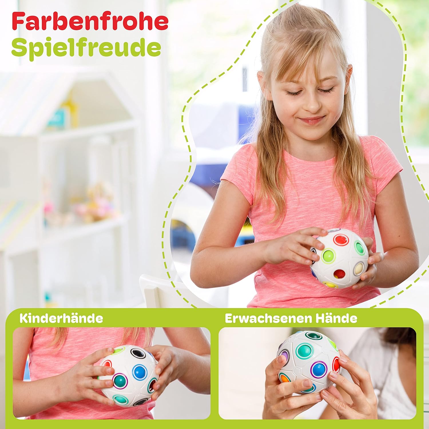 Thumbnail 1 de CUBIDI® Original Regenbogenball mit 19 Kugeln – 3D-Kugellabyrinth-Brainteaser für Kinder & Erwachsene ab 4 Jahren