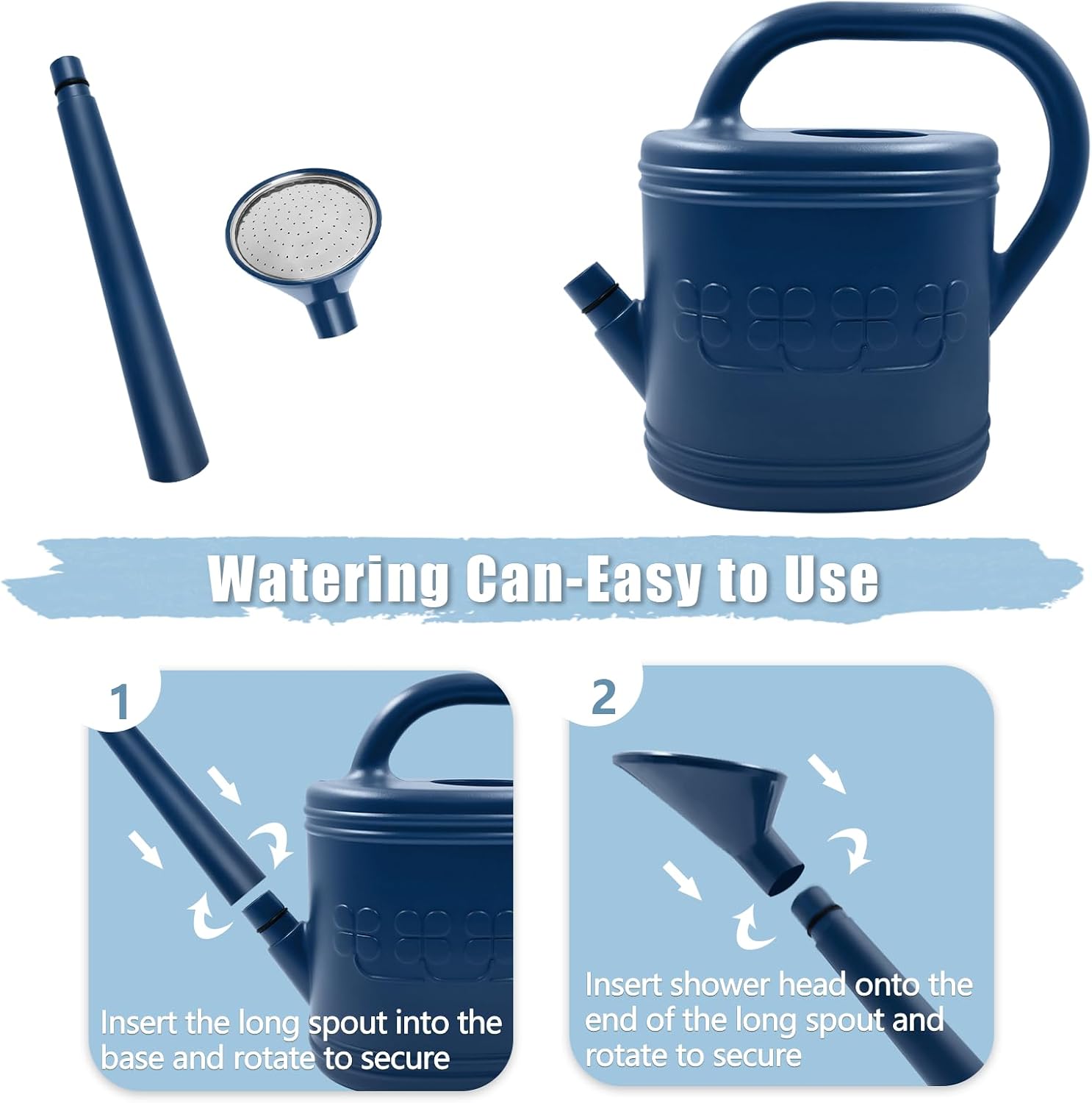 Detalle 1 de Giftsfaloy 03 2-Gallon Watering Can with Removable Spout and Steel Shower Head