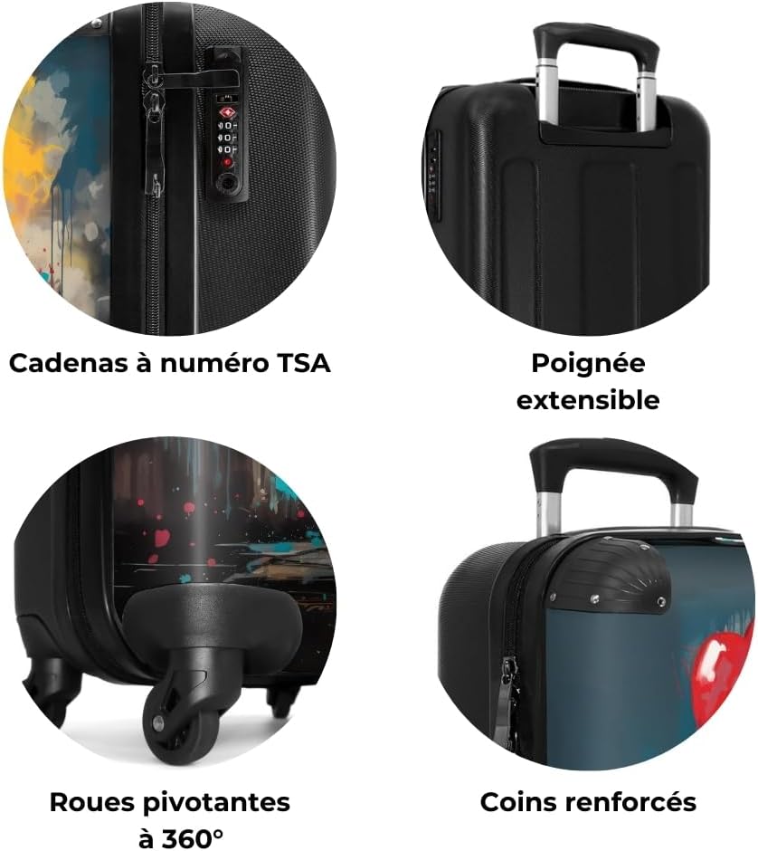 Thumbnail 6 de NoBoringSuitcases.com Valise Cabine 55x35x25cm Jaune