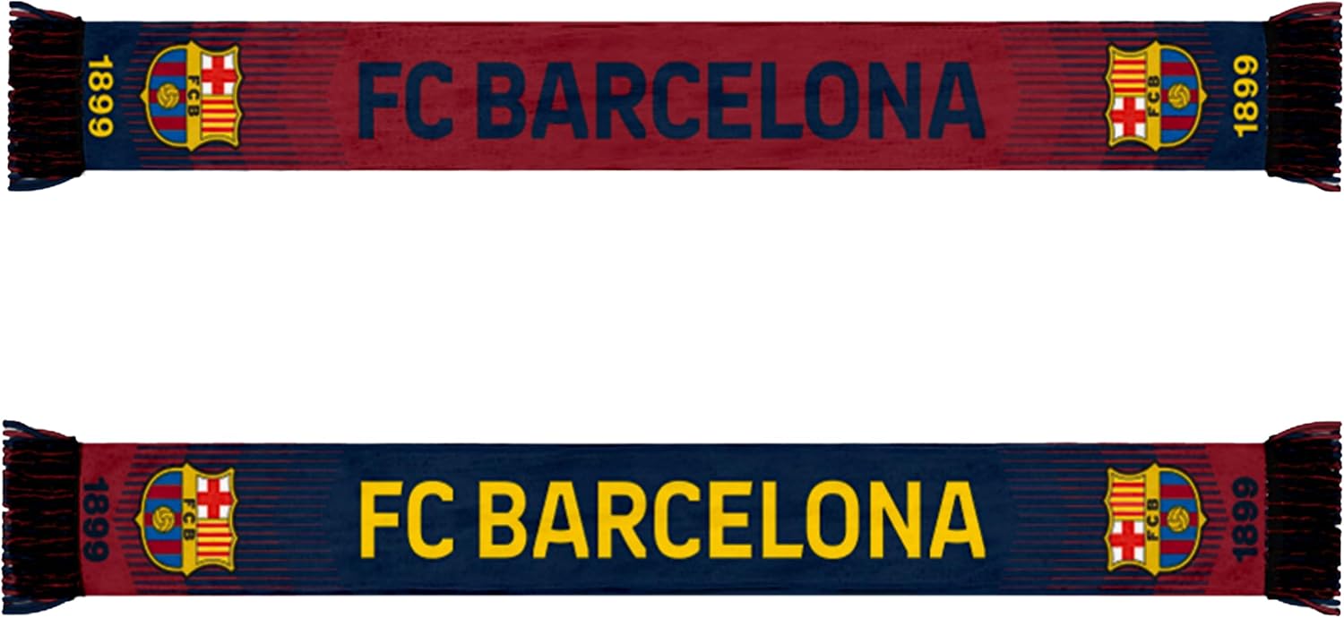 Thumbnail 1 de Icon Sports officially licensed FC Barcelona soccer scarf (unisex, 100% acrylic)