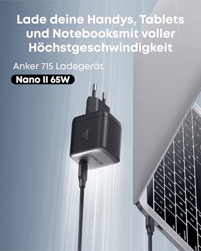 Detalle de Anker Nano II 65W USB-C Ladegerät Netzteil – kompakt, schnell, zuverlässig