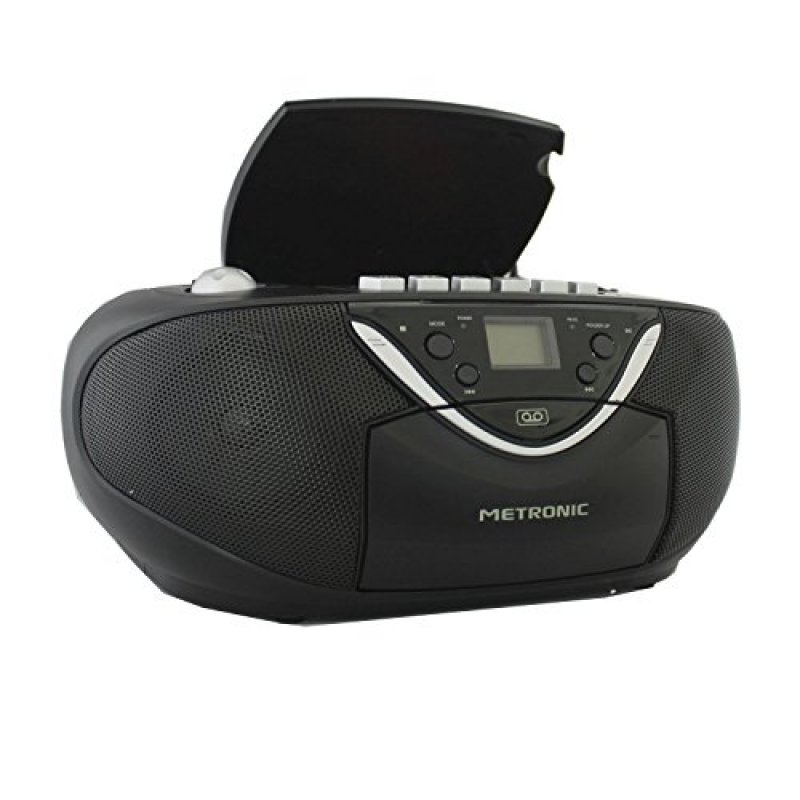 Detalle 1 de Metronic Radio CD con Cassette MP3 Negro
