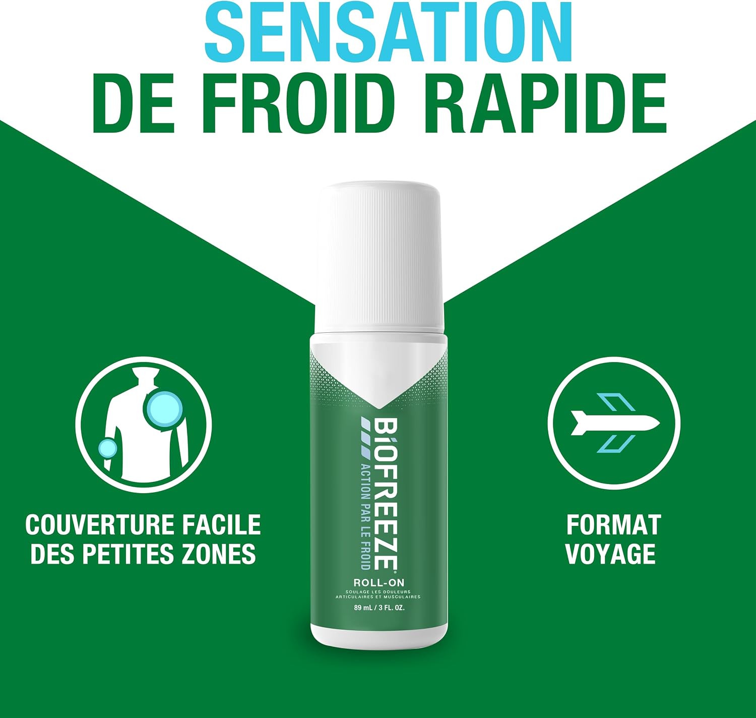 Detalle 2 de Biofreeze Roll On pour douleurs musculaires
