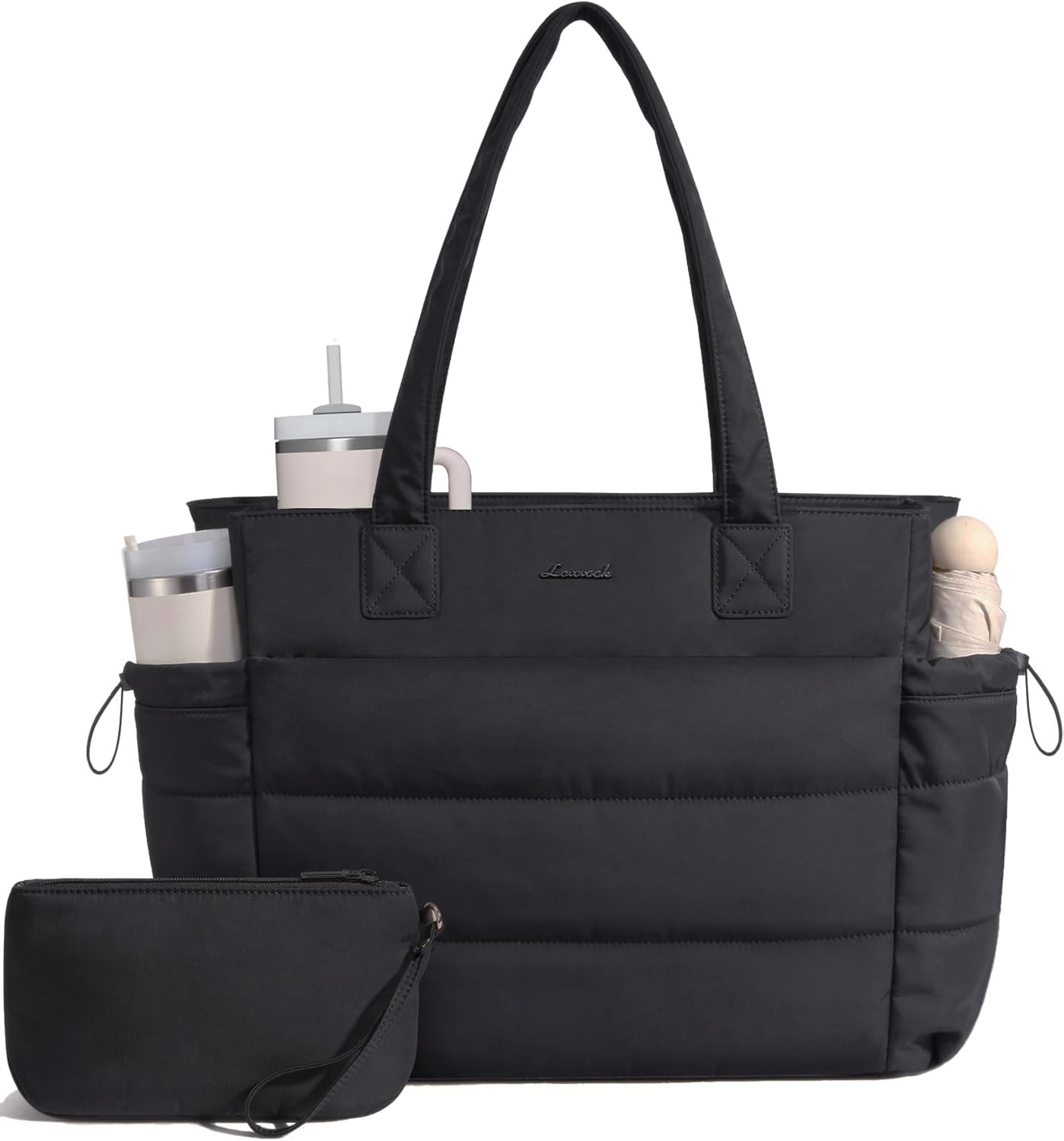 Thumbnail 2 de LOVEVOOK Women's Tote Bag, Lightweight Puffer Shoulder Handbag