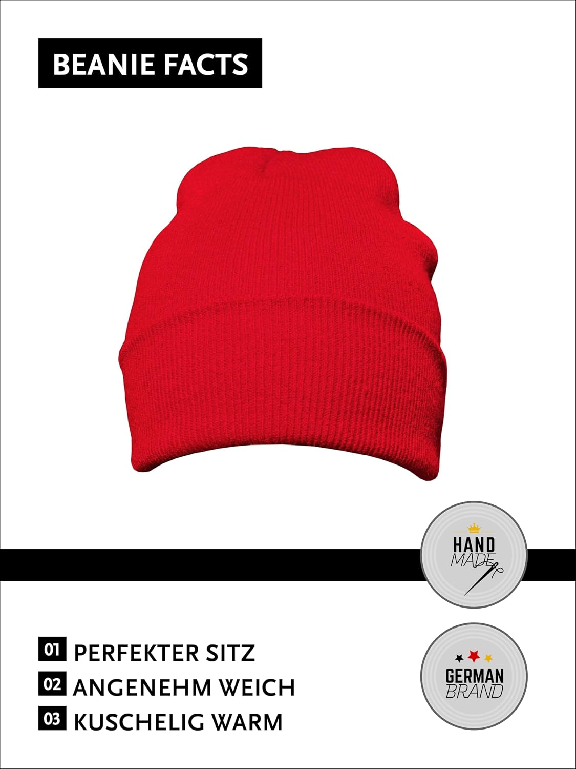 Detalle de DonDon Mütze Beanie klassisch für Winter