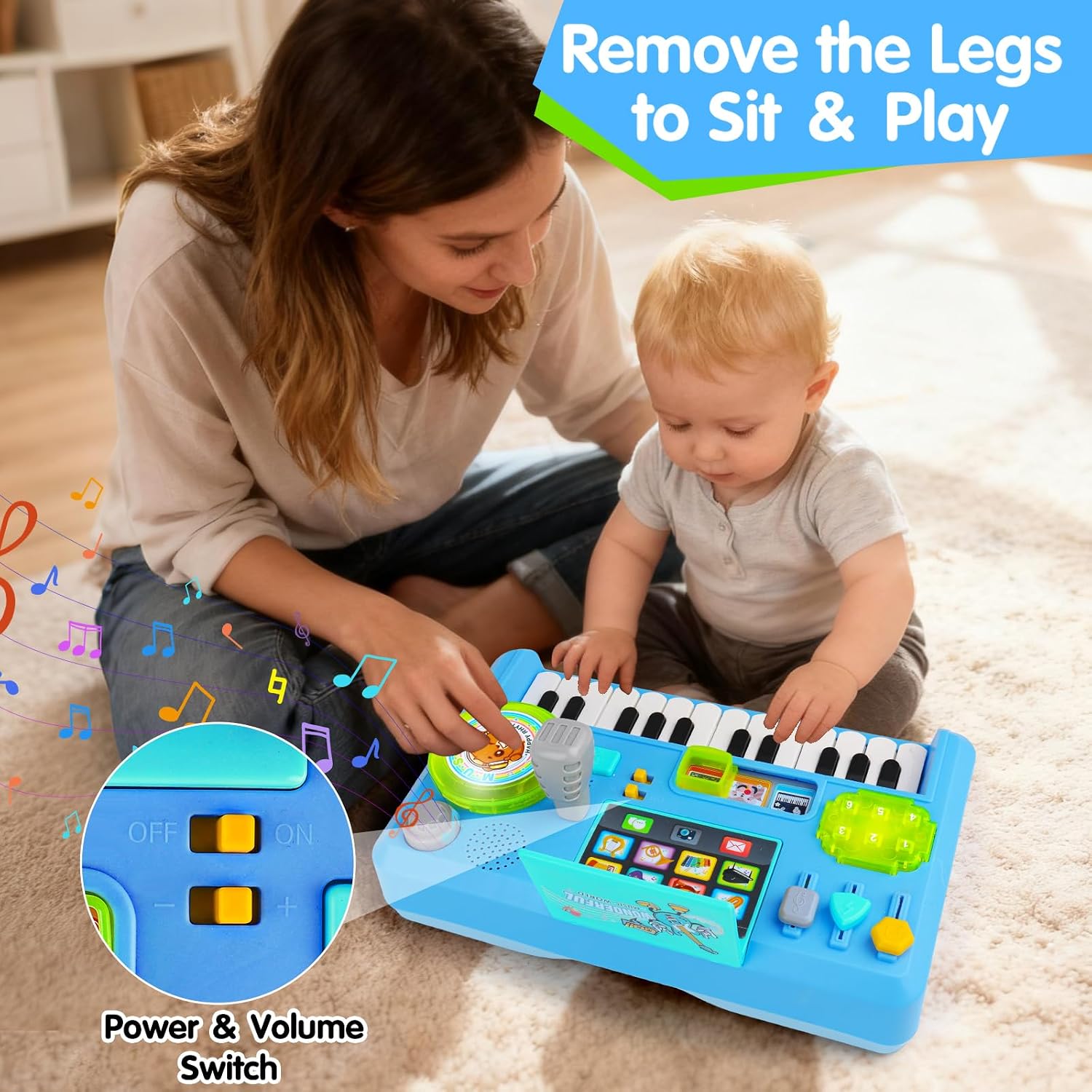 Thumbnail 6 de Baby DJ Table for Toddlers 1-3: Musical Piano & Light-Show Learning Table
