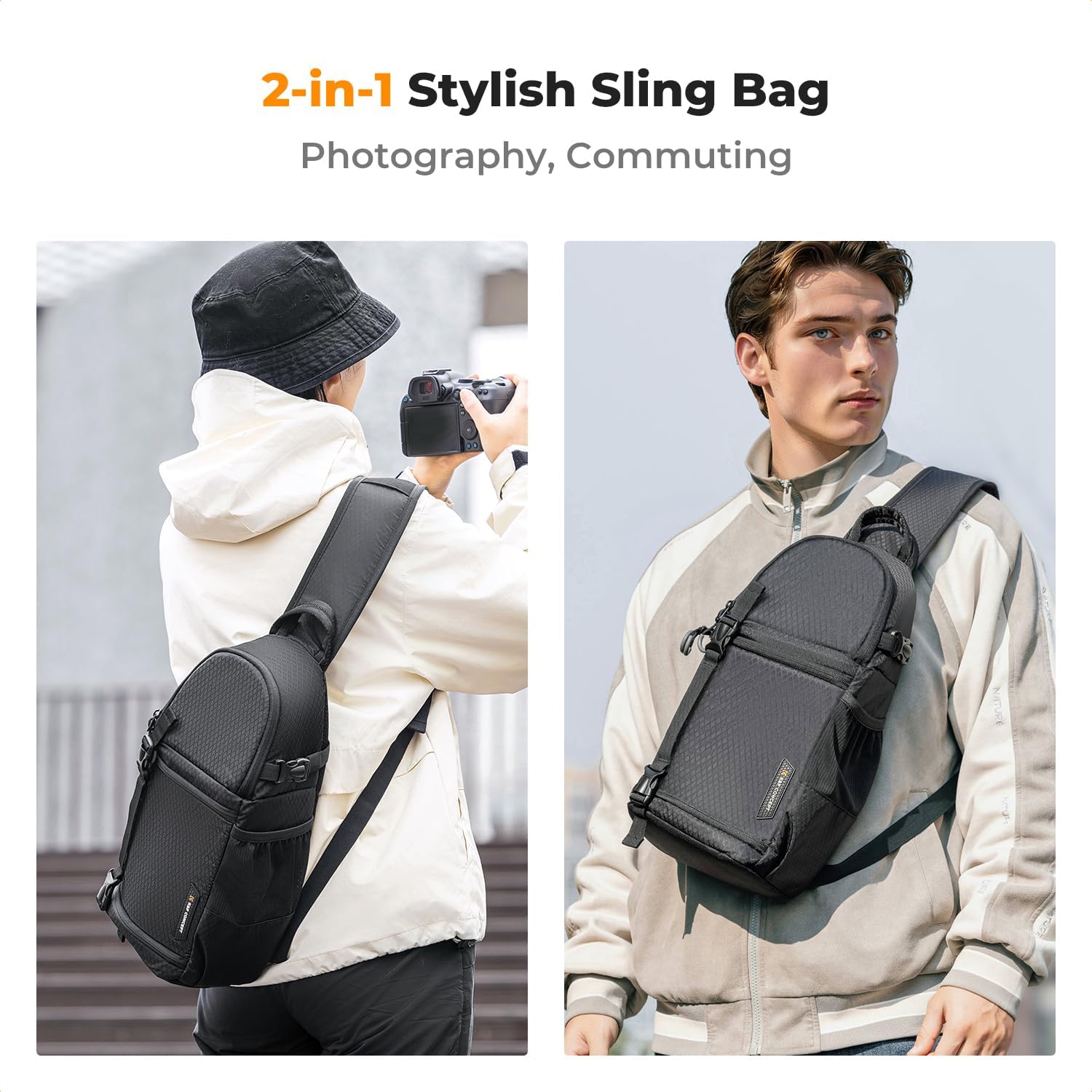 Detalle 2 de K&F CONCEPT Camera Sling Bag Crossbody (Waterproof) for DSLR, SLR & Mirrorless