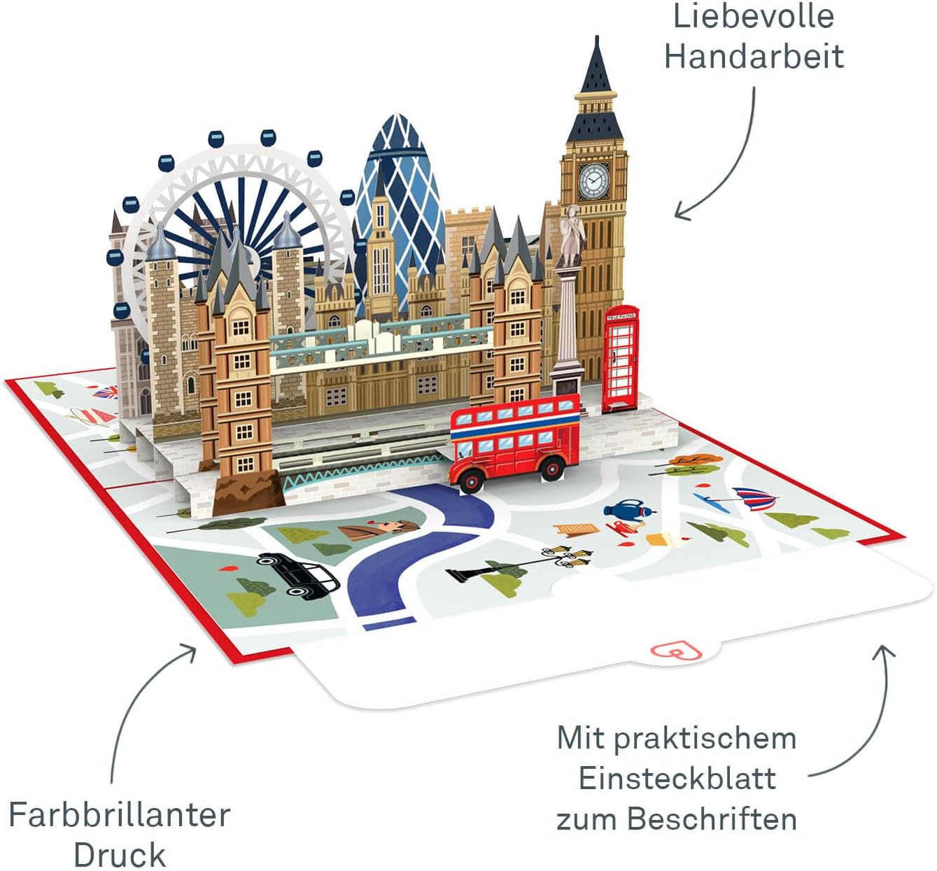 Thumbnail 1 de papercrush® Pop-Up Karte London – 3D Geburtstagskarte mit Reisegutschein für den Städtetrip