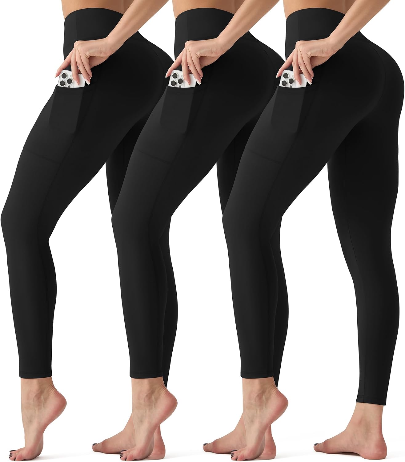 Detalle de 3 Pack Leggings with Pockets 3-Pack