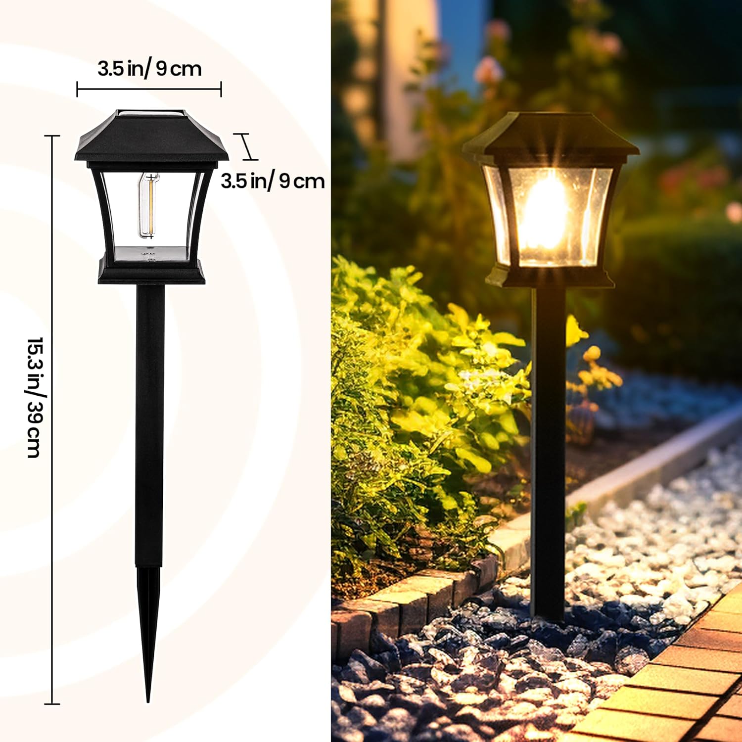 Detalle de GIGALUMI Solar Pathway Lights 12 Pack review