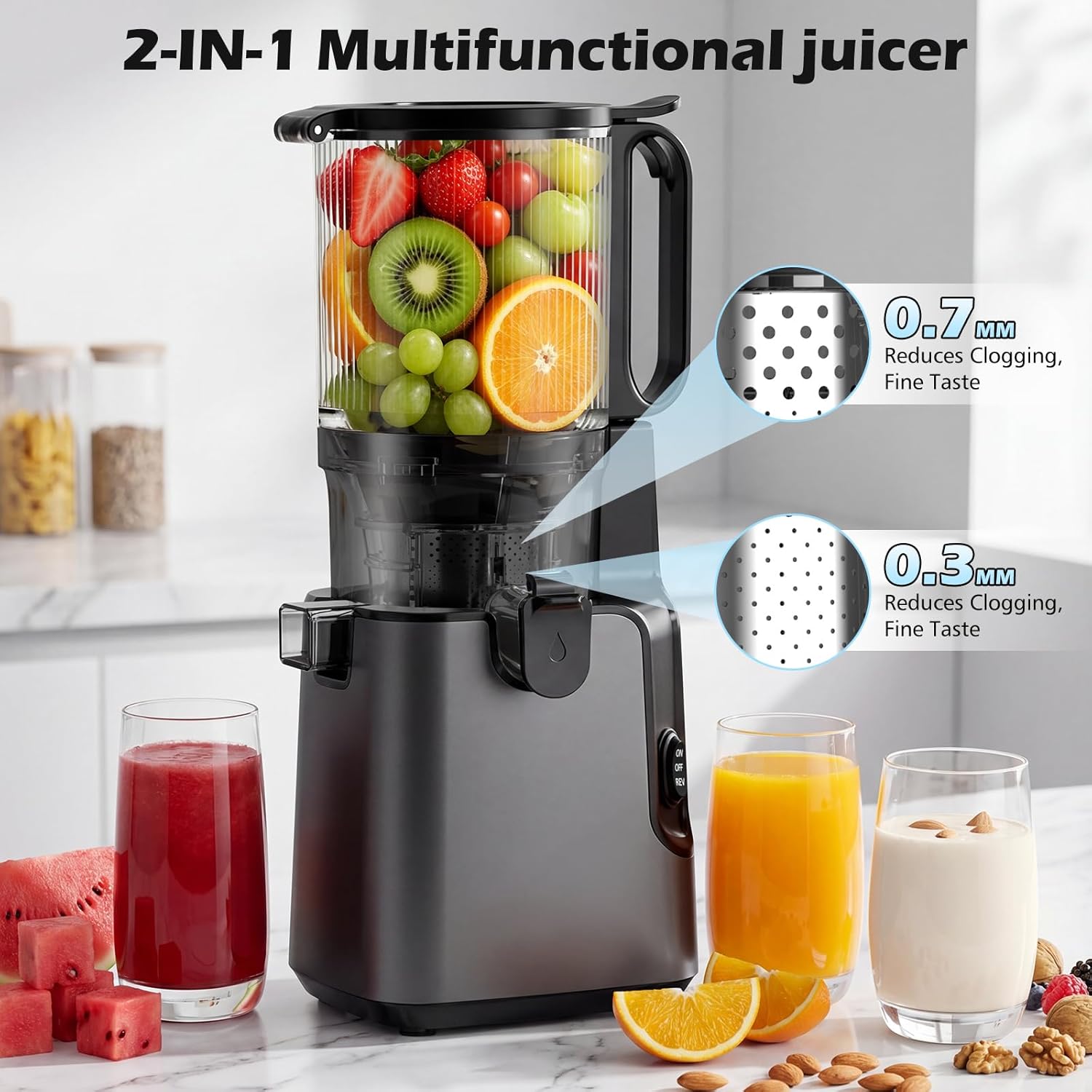 Detalle 1 de Slow Masticating Juicer 5.8" Feed Chute ๐