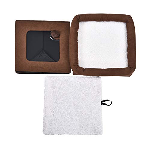 Detalle 2 de Amazon Basics Casa para Gato Plegable 🐱 38x38x43 cm