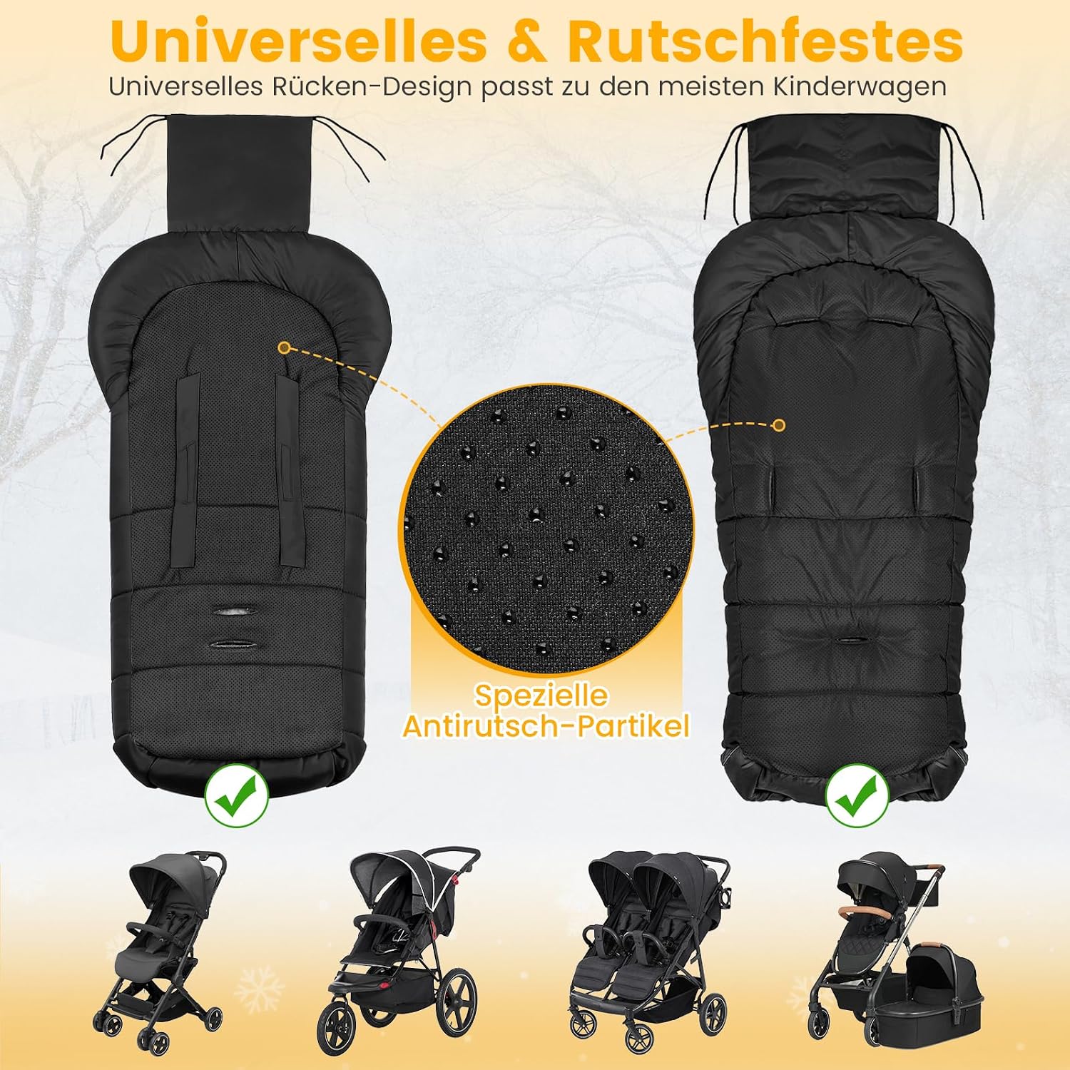 Thumbnail 4 de Orzbow Fußsack Kinderwagen 97 x 44 cm