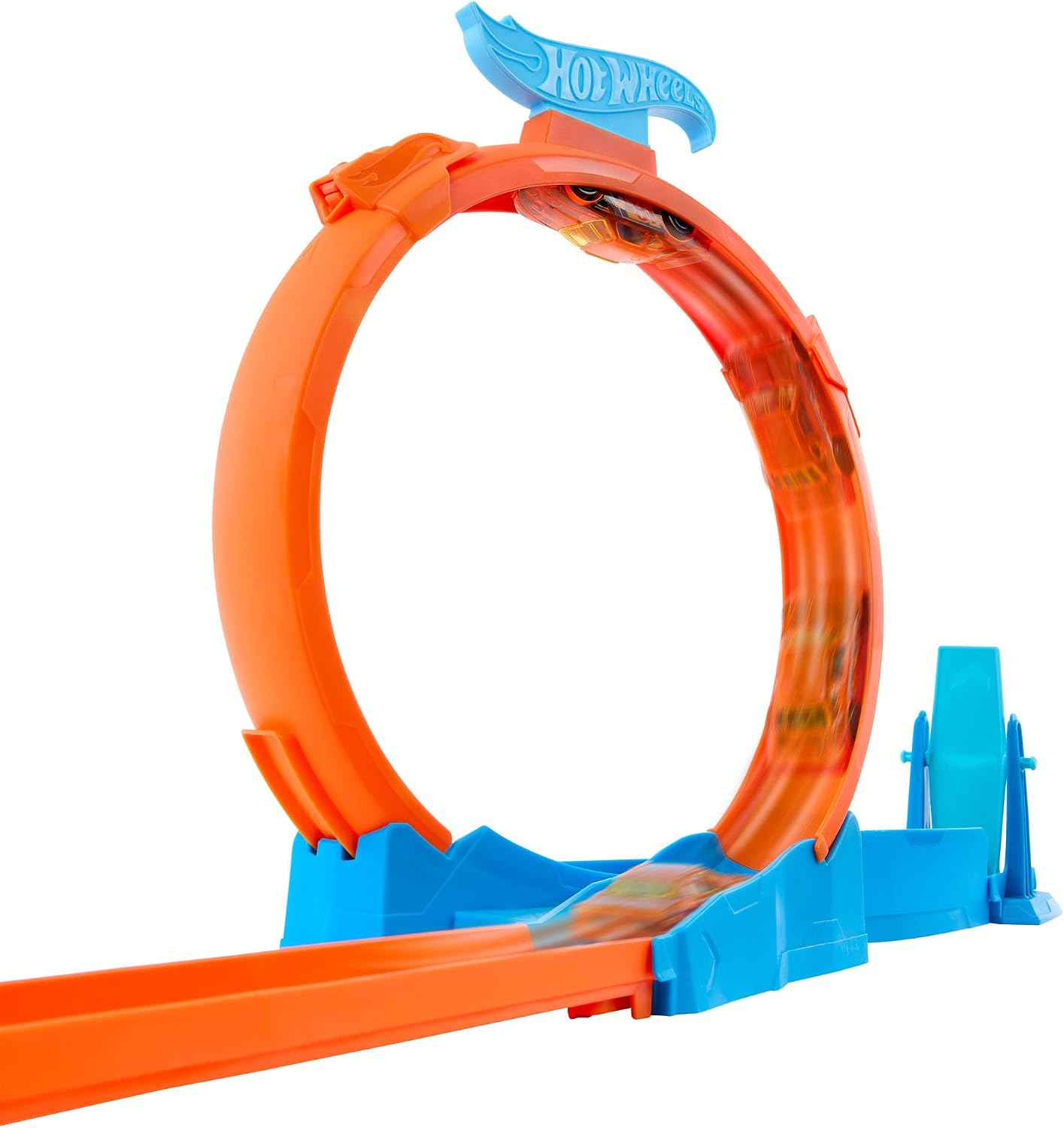 Detalle de Hot Wheels Track Creator Triple Loop Pack with 1:64 Scale Vehicle (JDW39)
