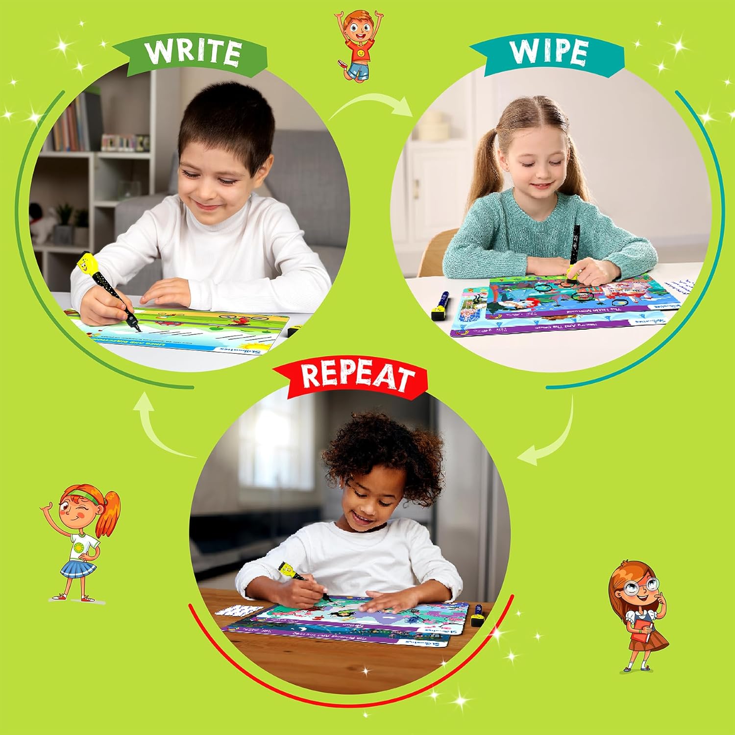 Thumbnail 4 de Skillmatics I Can Write Reusable Mats 14 Activities
