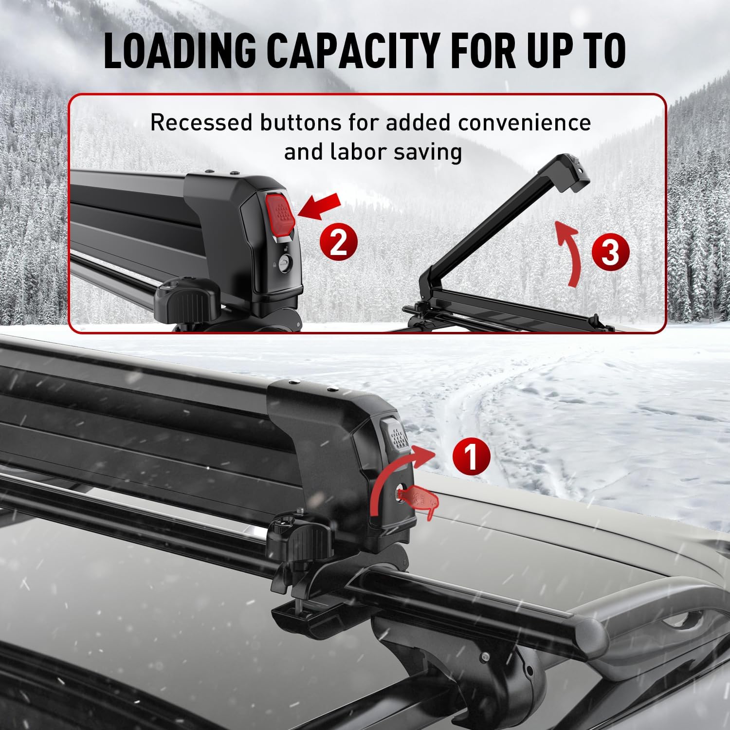 Detalle 2 de CRINDAR Ski & Snowboard Roof Rack 27.5"