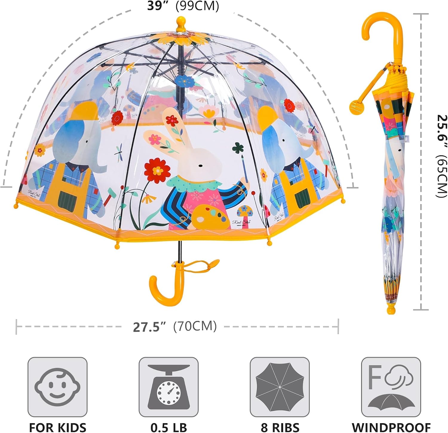 Thumbnail 3 de Generisch Kinder Regenschirm Kuppeldach