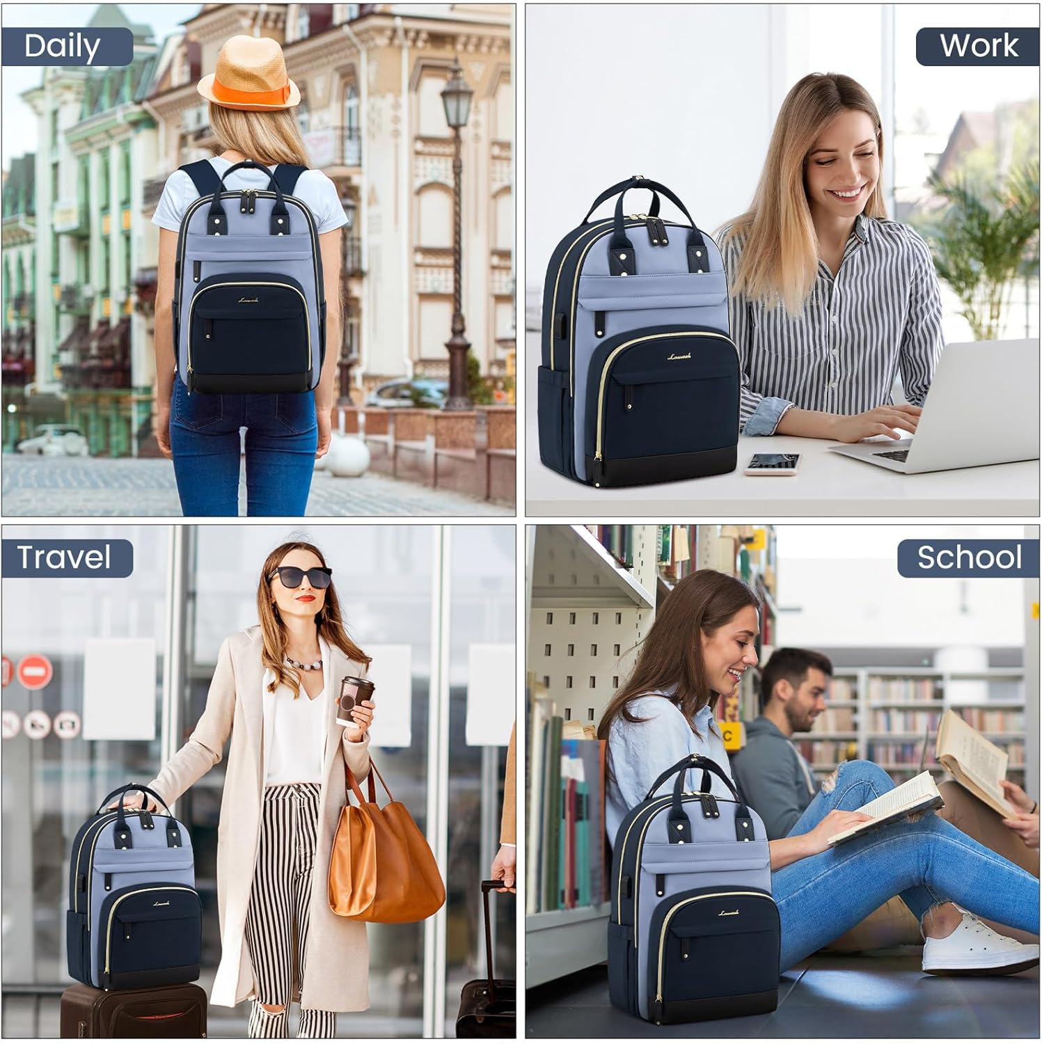 Thumbnail 5 de LOVEVOOK Women’s Backpack with 15.6 Inch Laptop Compartment