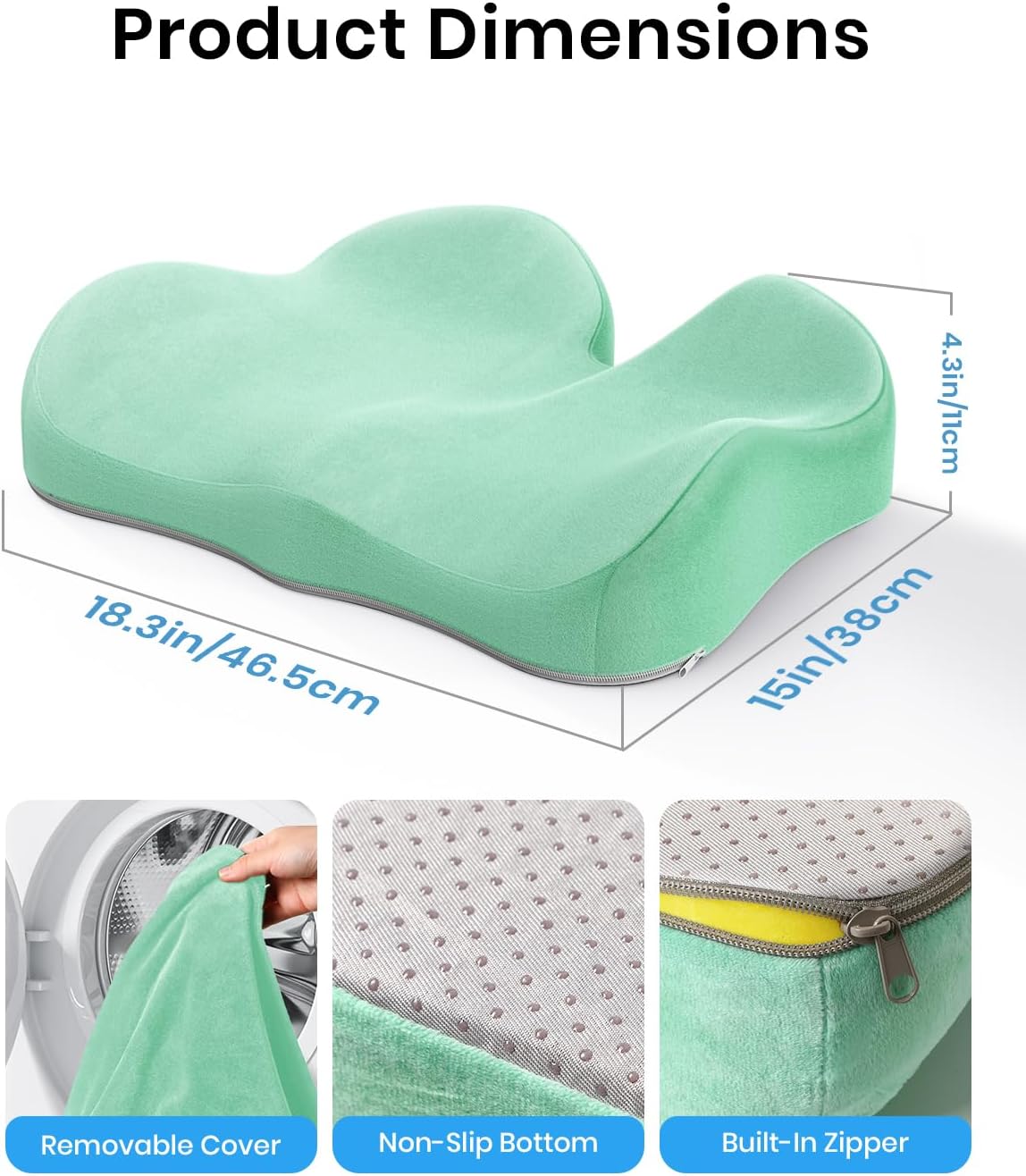 Thumbnail 1 de Benazcap Memory Foam Seat Cushion for Tailbone Pain Relief
