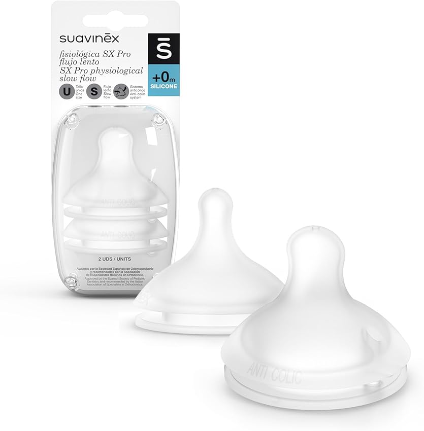 Suavinex SX Pro Tetinas fisiológicas 0+ meses, 2 u.