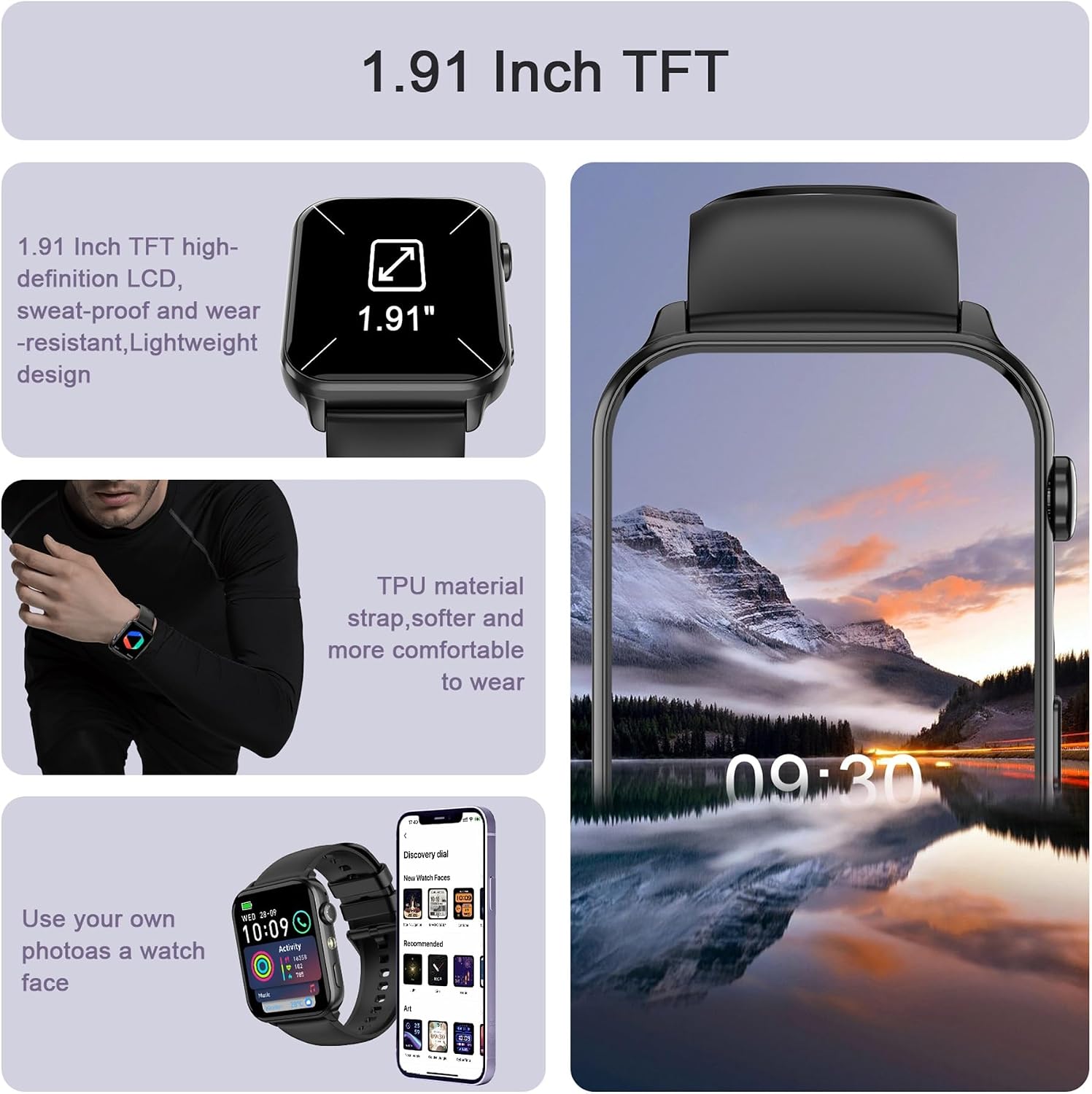 Detalle 2 de IOWODO Smart Watch 1.91" HD