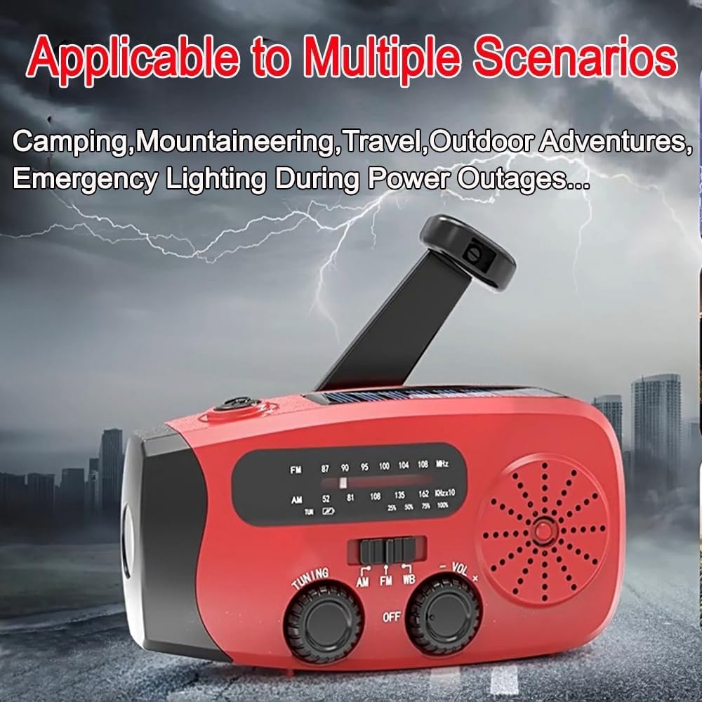 Thumbnail 2 de Radio Solare a Carica Manuale 2000 mAh