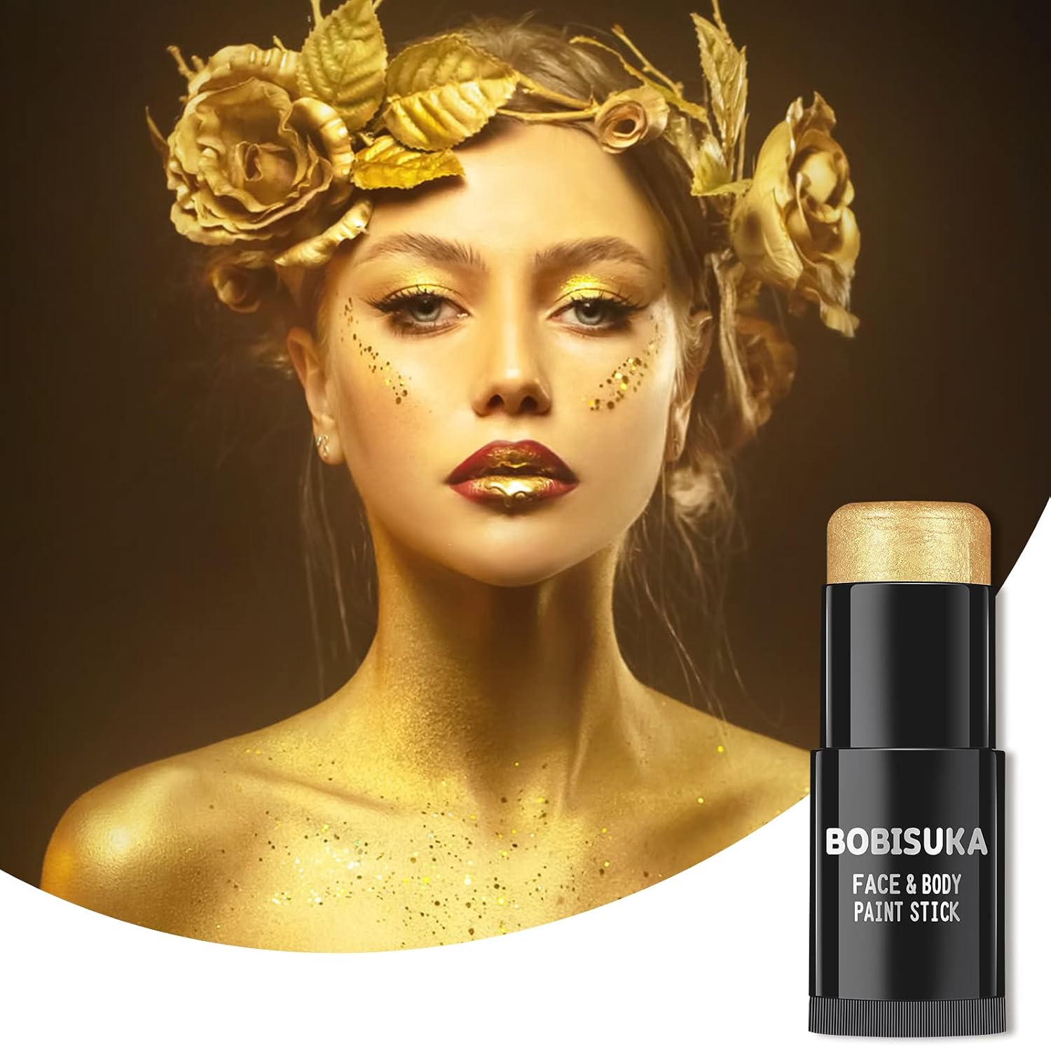 Thumbnail 5 de BOBISUKA Face Paint Stick in Metallic Gold