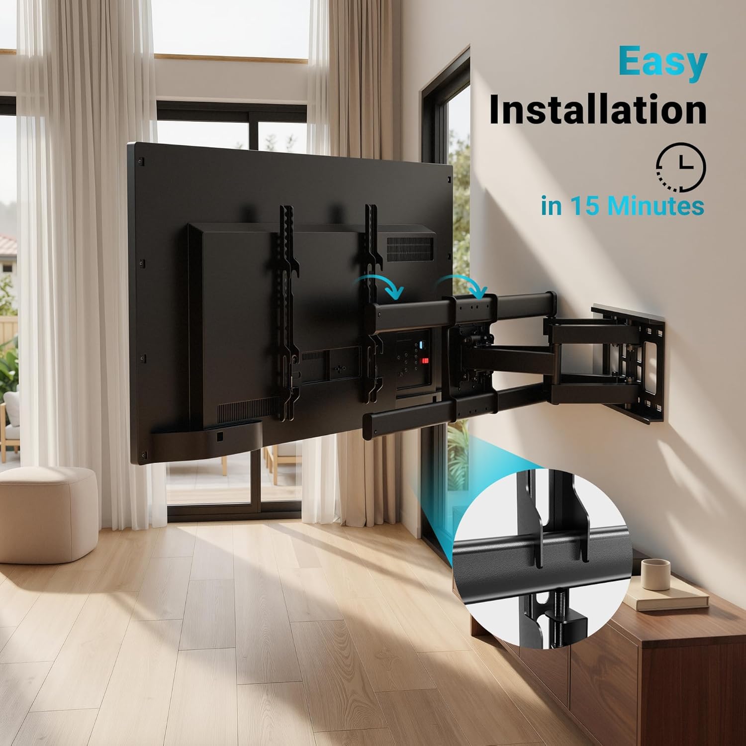 Thumbnail 6 de BONTEC TV Wall Bracket Full-Motion 60kg