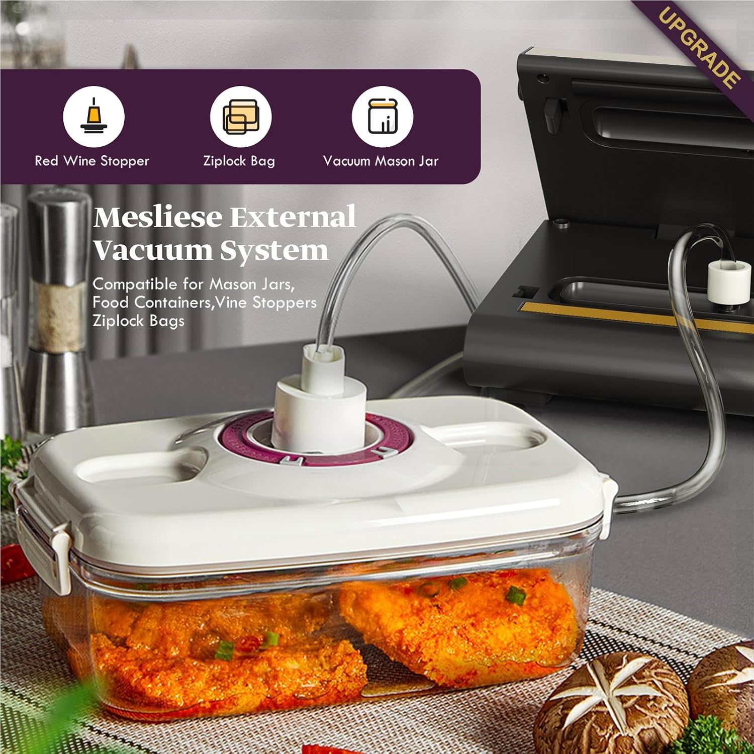Detalle de Mesliese Vacuum Sealer, 90 kPa Suction