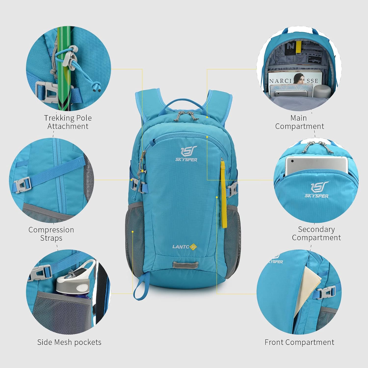 Detalle 2 de SKYSPER 20L Mochila de senderismo ligera