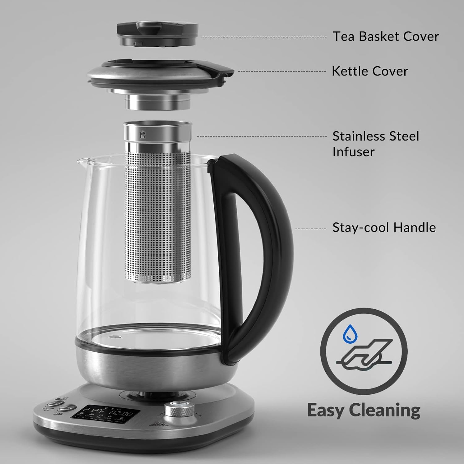 Detalle 2 de Mecity Electric Tea Kettle, 1.7 Liter