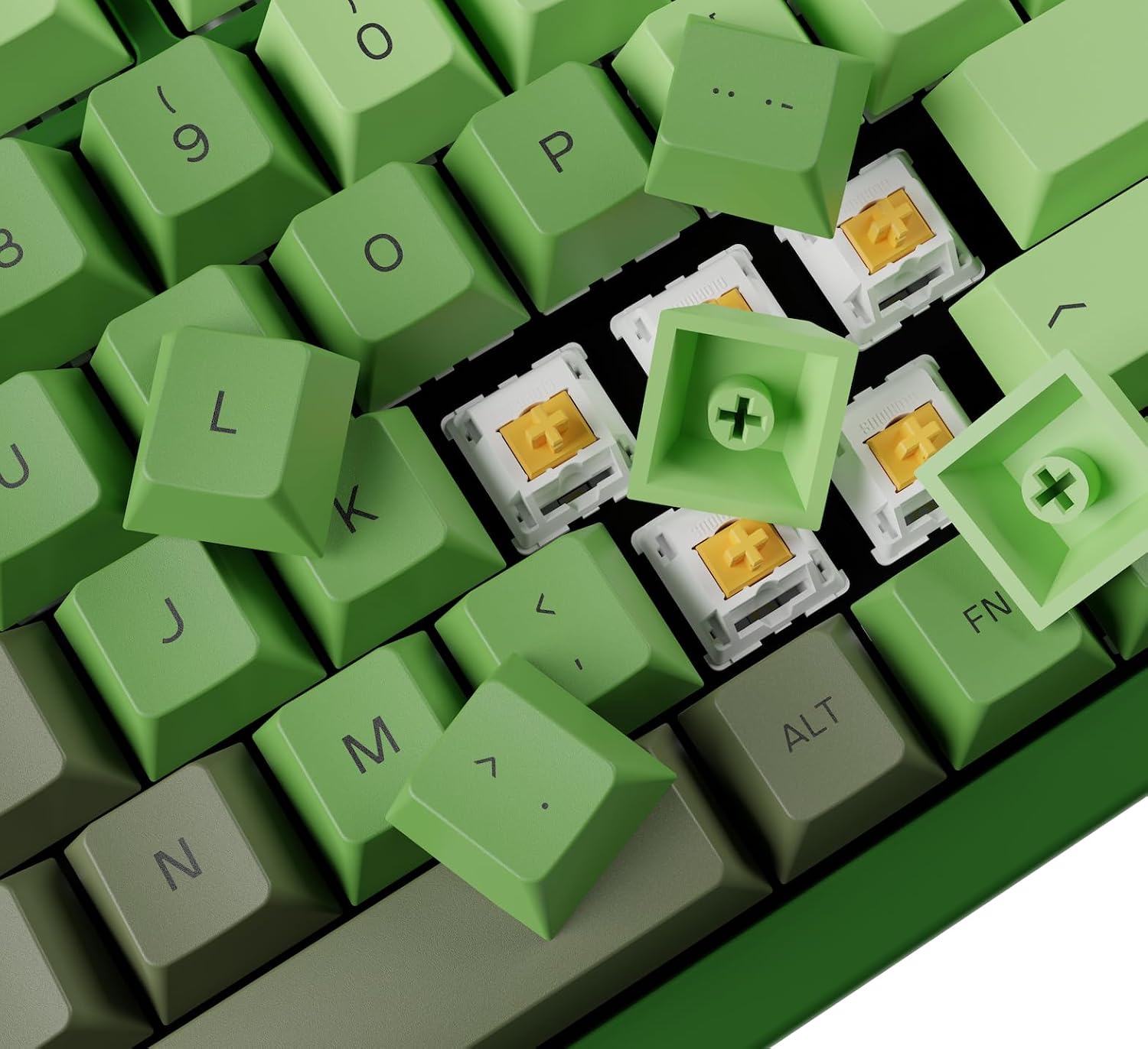 Detalle de Glorious GPBT-Keycaps 115x Cherry-Profil – PBT, robust, lesbarer Schriftzug, ISO/US Layouts