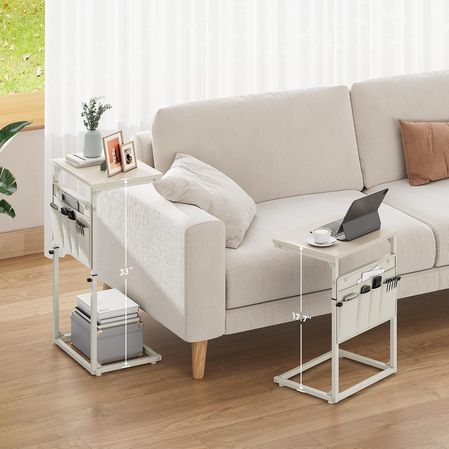 Thumbnail 6 de Vagusicc C-Shaped End Table, Adjustable Height