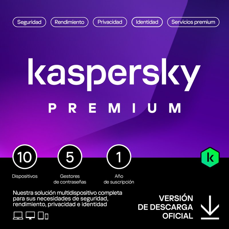 Detalle de Kaspersky Premium Total Security 10 Dispositivos – Licencia Digital 1 Año