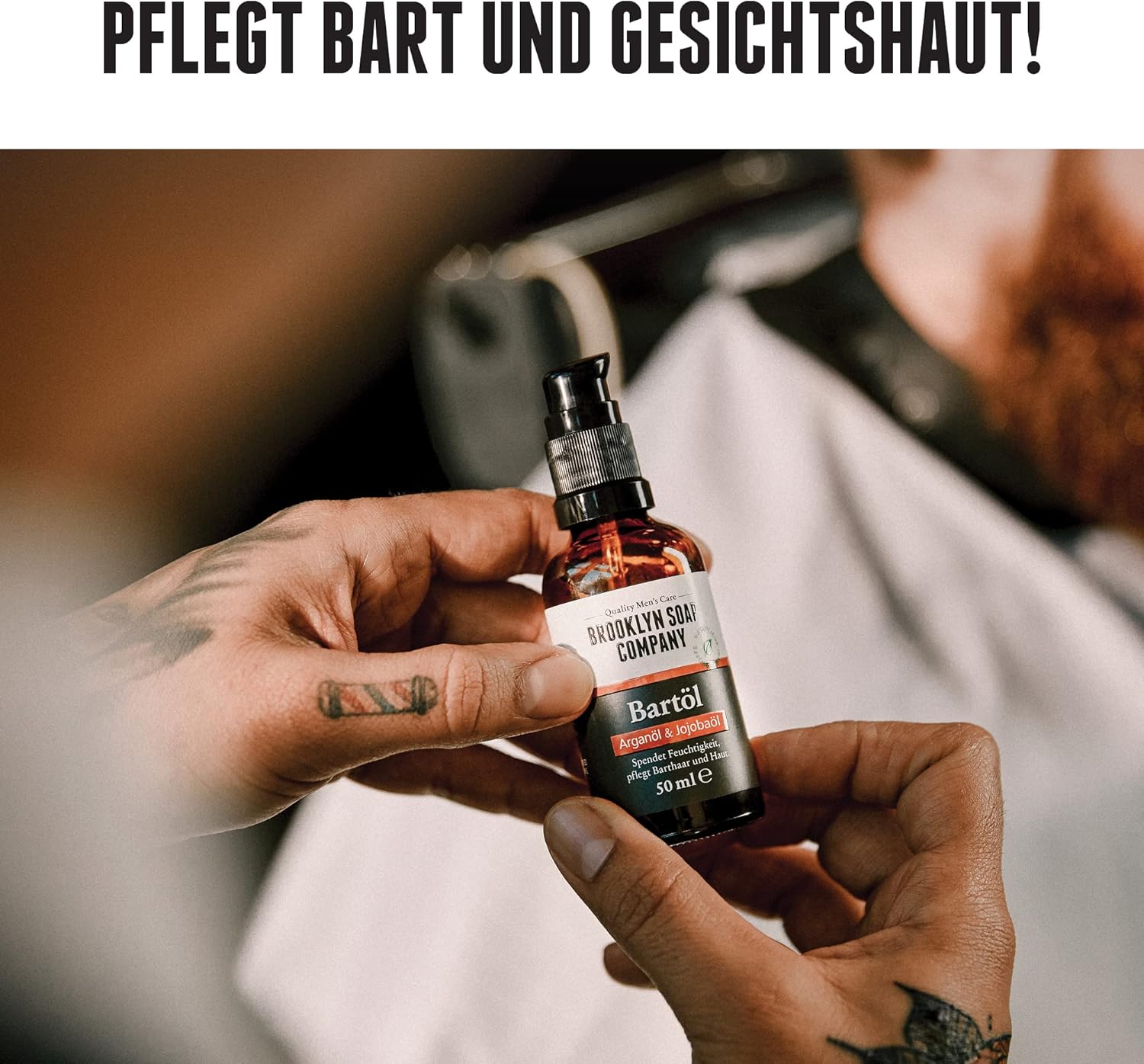 Detalle de Brooklyn Soap Company Olio da Barba – 50 ml