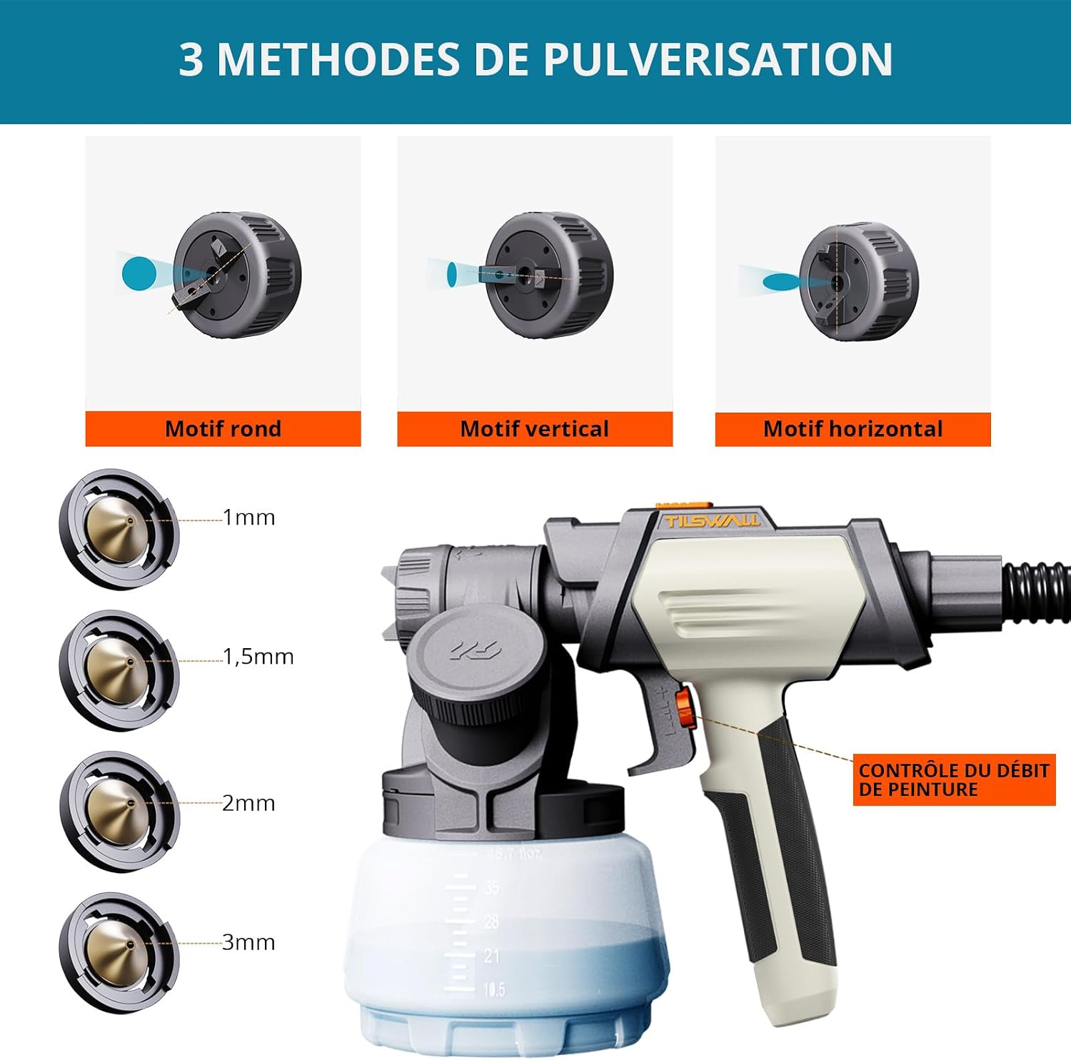 Detalle de Tilswall Pistolet a Peinture 800W đš