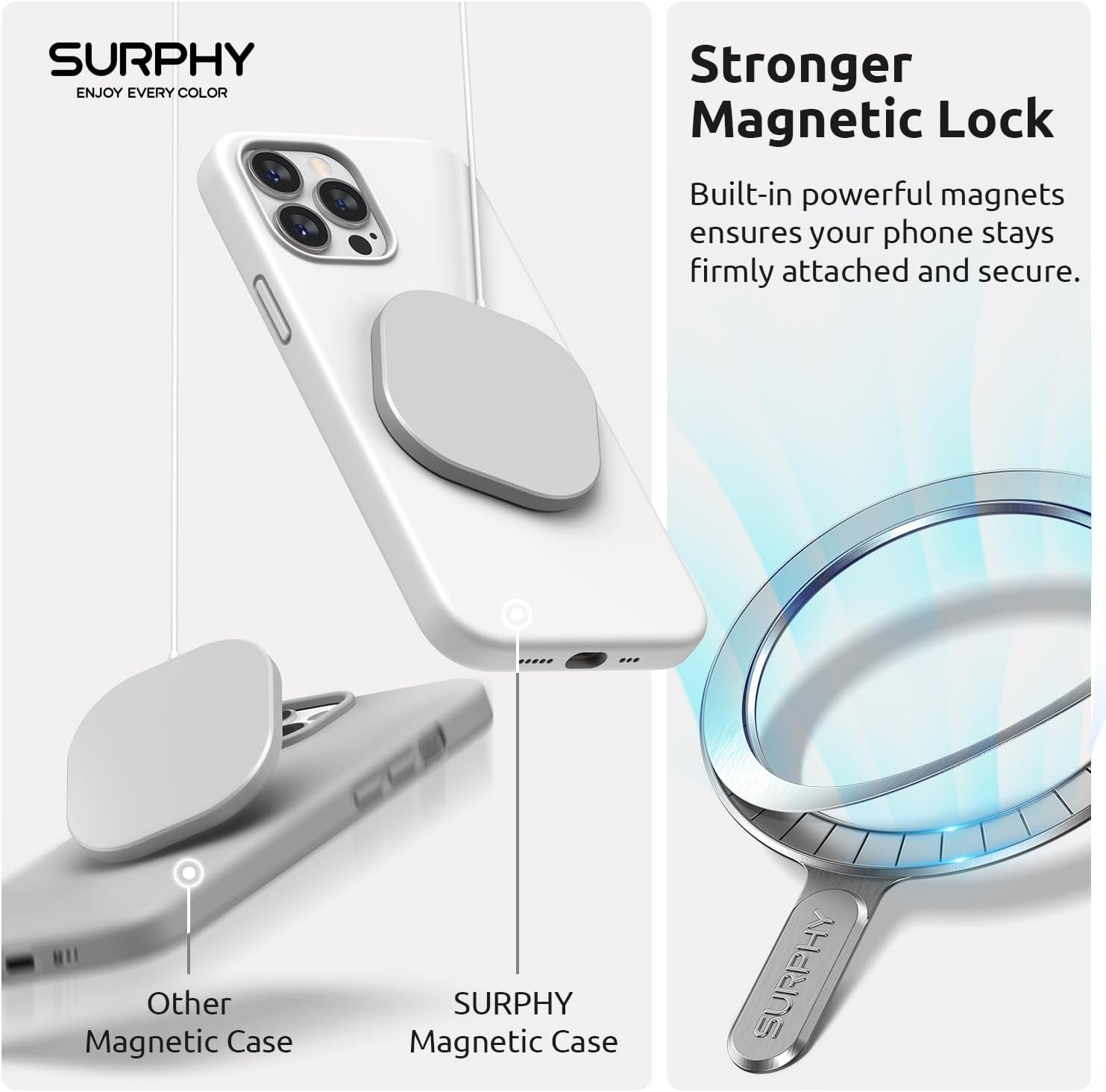 Thumbnail 2 de SURPHY Magnetic Case for iPhone 14 Pro 6.1" with Screen & Camera Protectors