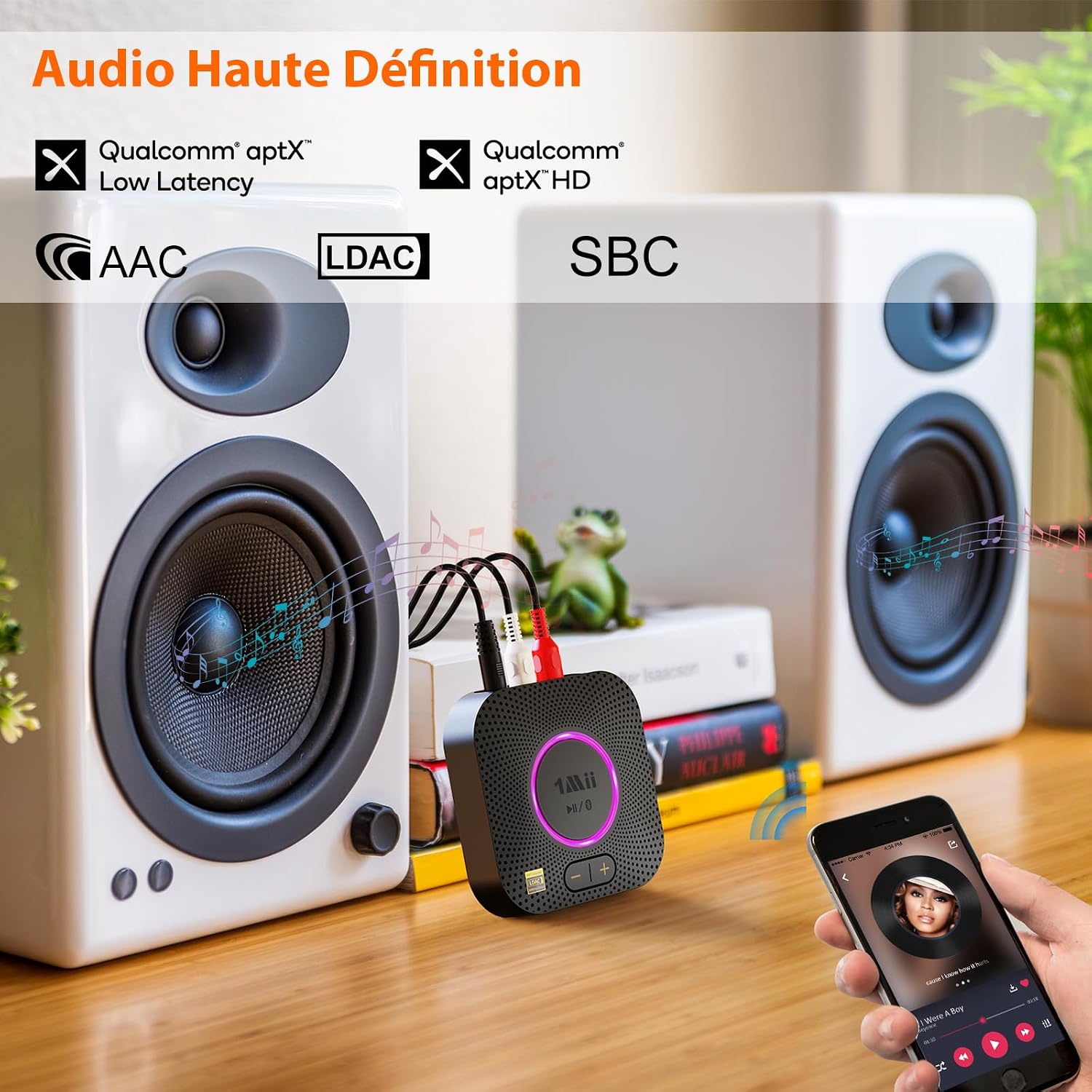 Detalle 2 de 1Mii B06S+ Récepteur Bluetooth 5.2 LDAC