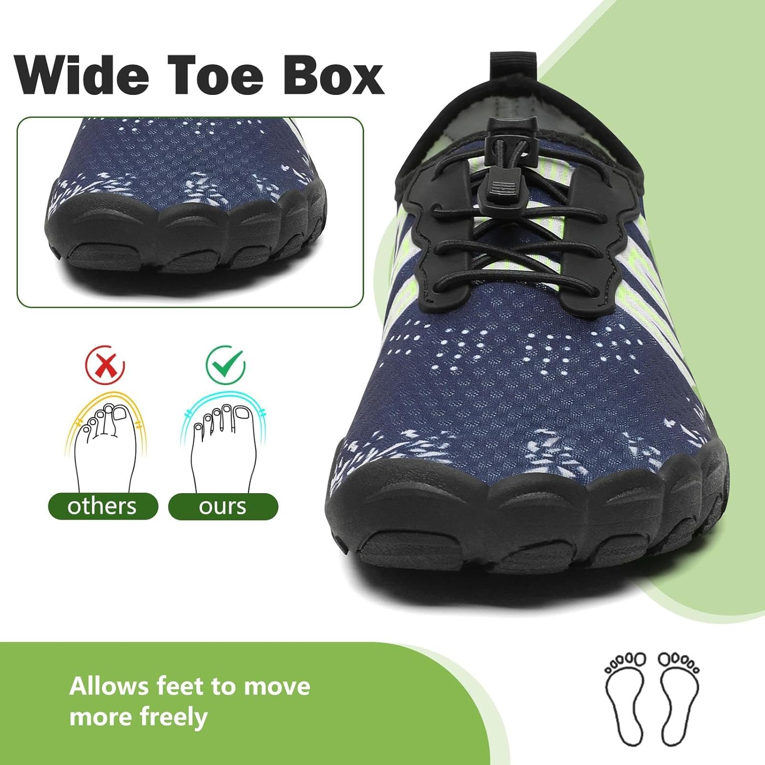 Detalle de Mishansha Unisex Badeschuhe – Leicht, atmungsaktiv und rutschfest mit dicker Sohle (Gr. 36–46)