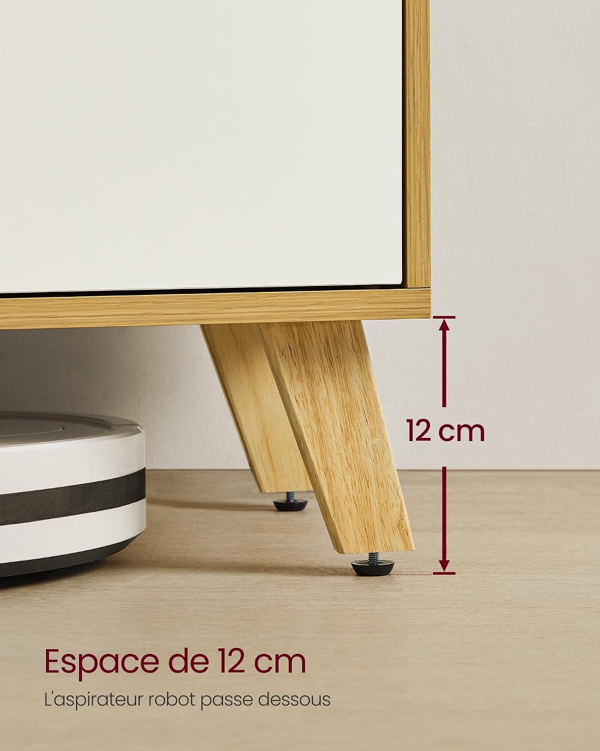 Detalle de VASAGLE MIRANTA LTV027N01 tv-meubel 140 cm met 2 deuren en verstelbare legplanken