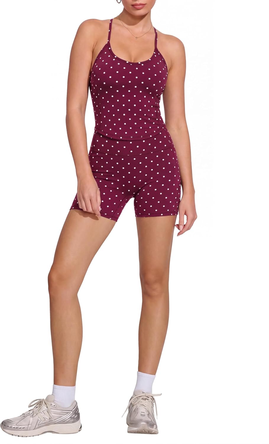 Detalle de SUUKSESS Women's Workout Set with Padded Sports Bra and High-Waisted Shorts