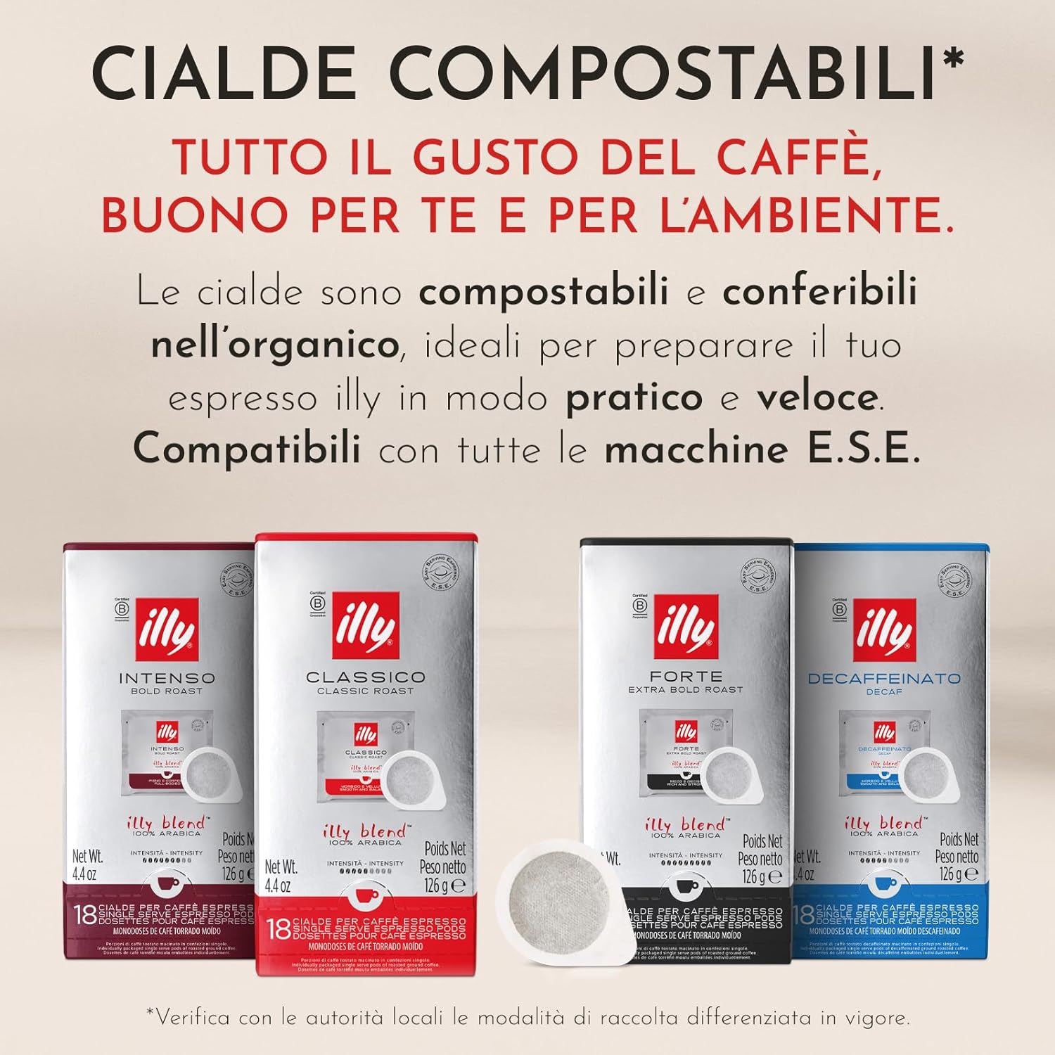 Thumbnail 2 de illy Caffè in Cialde E.S.E Monodose Tostato CLASSICO | 100% Arabica, note di Fiori d'Arancio e Gelsomino