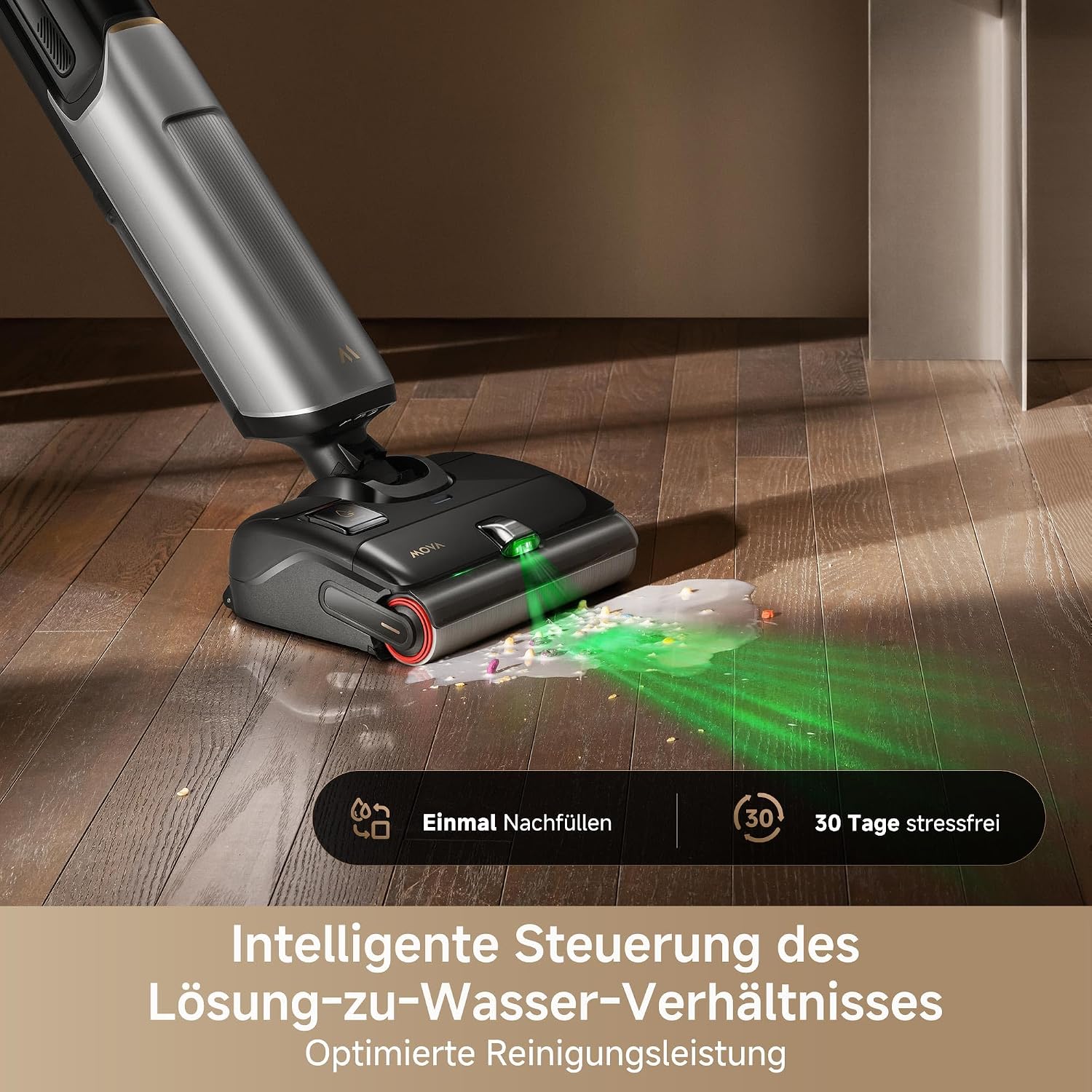 Detalle 2 de Mova X4 Plus Nass-Trocken-Sauger mit 20.000 Pa Saugkraft, Selbstreinigung (100 °C) und Auto-Reinigungslösung