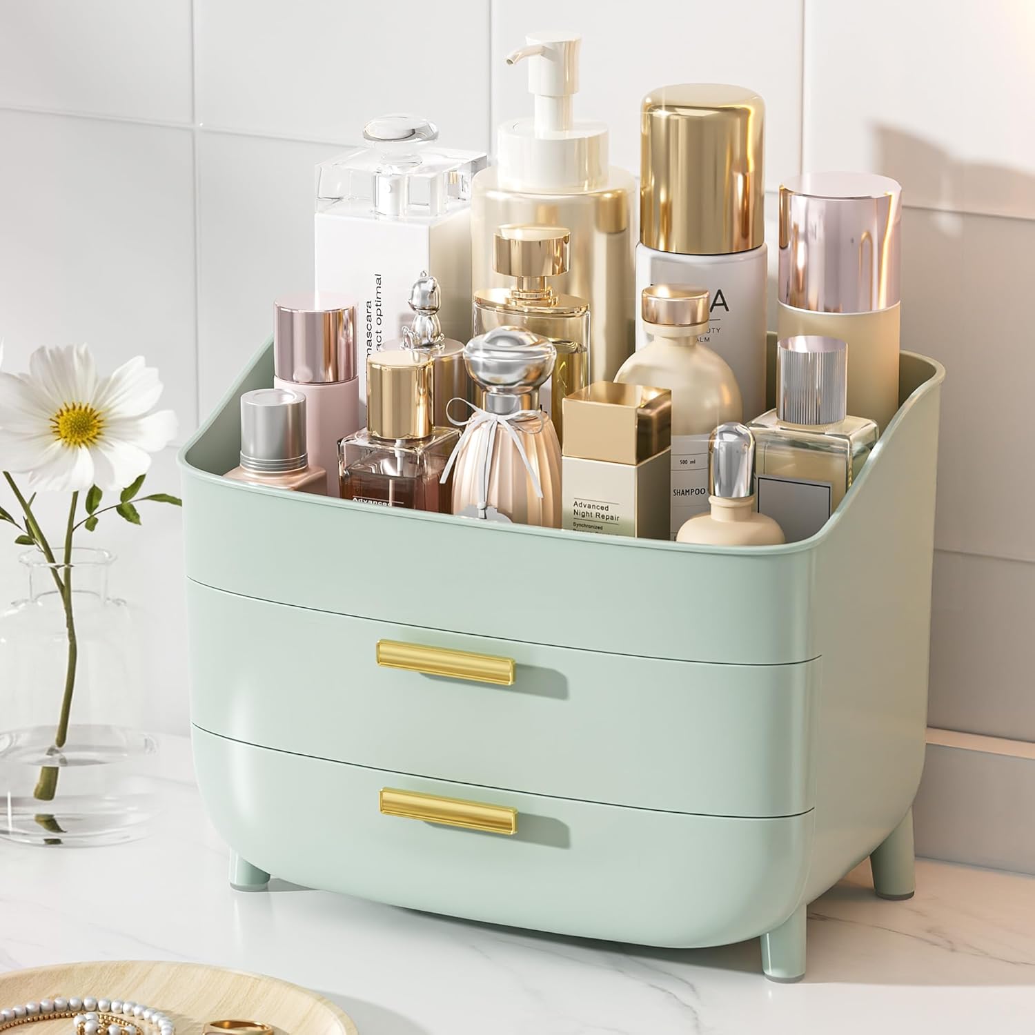 Thumbnail 6 de Vtopmart 3-Tier Makeup Organizer with Drawers