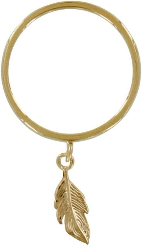 Thumbnail 1 de LES POULETTES BIJOUX - Bague Plaqué Or Breloque Plume
