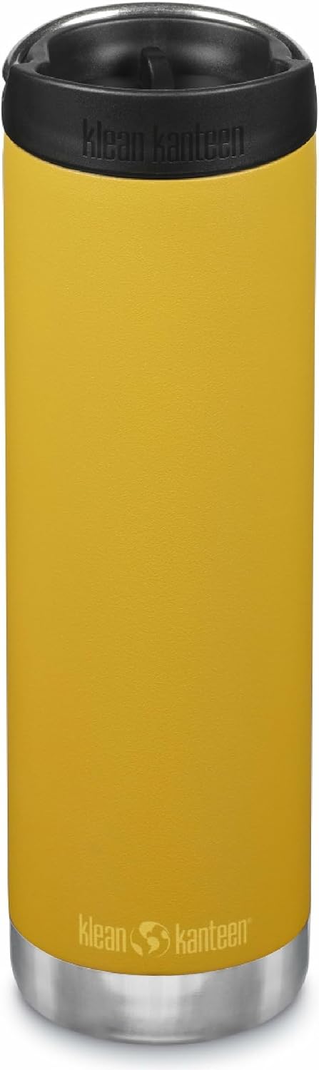 Detalle de Klean Kanteen TKWide 20oz (w/ Café Cap) - Marigold, butelka termiczna