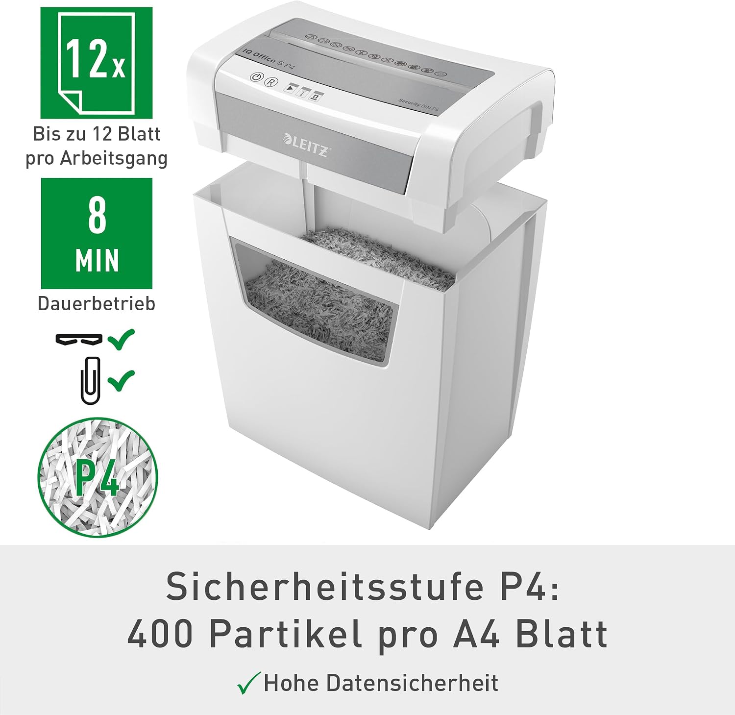 Detalle 2 de Leitz IQ Aktenvernichter P4 mit 23L