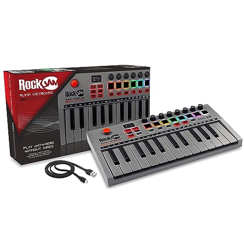 Thumbnail 6 de RockJam Go 25 Key: controller MIDI Bluetooth USB con 8 drum pad retroilluminati e 8 knob