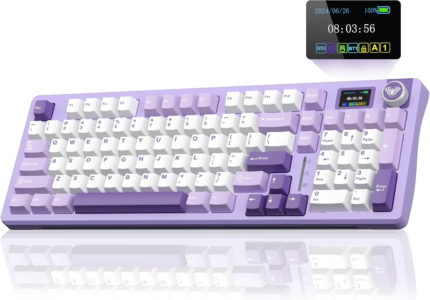 Detalle de AULA S98 Pro Wireless Mechanical Keyboard with Screen & Knob