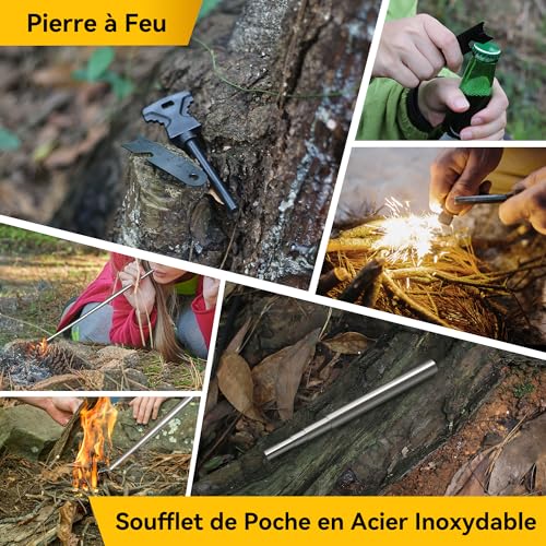 Detalle 1 de Graxury 14 en 1, trousse de survie avec lampe, couverture et outils multifonctions